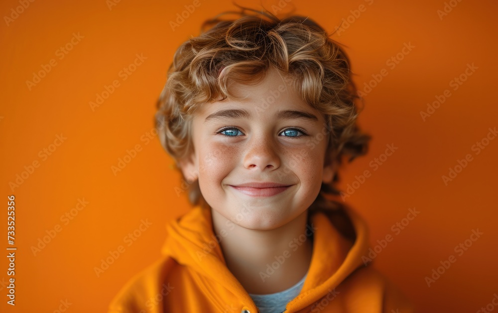 happy smiling caucasian kid portrait, professional studio background happy smiling caucasian kid portrait, professional studio background