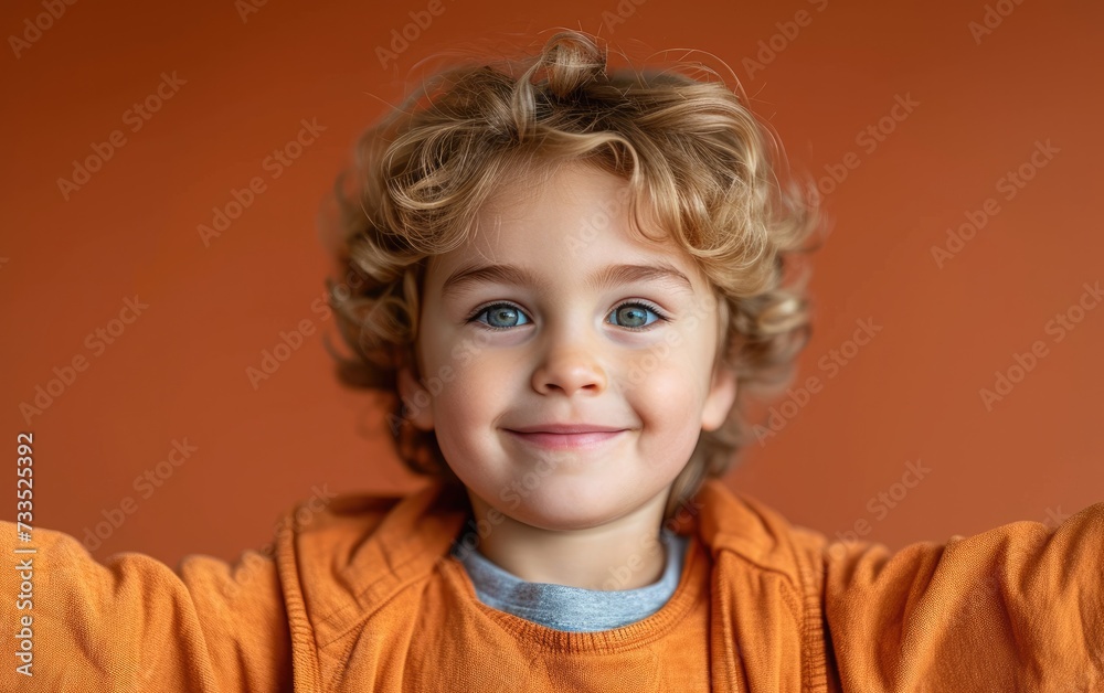 happy smiling caucasian kid portrait, professional studio background happy smiling caucasian kid portrait, professional studio background