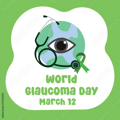 vector graphic of World Glaucoma Day ideal for World Glaucoma Day celebration.