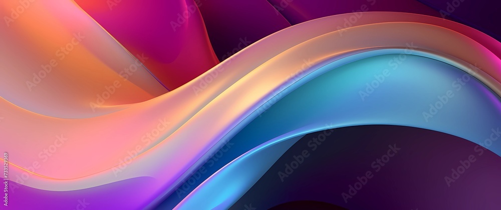 Fototapeta premium Colorful Abstract Modern Wave 3d Background