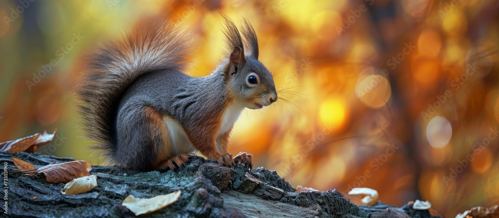Squirrels, small or medium rodents, captured in various actions both on trees and on the ground. Squirrels, small or medium rodents, captured in various actions both on trees and on the ground.