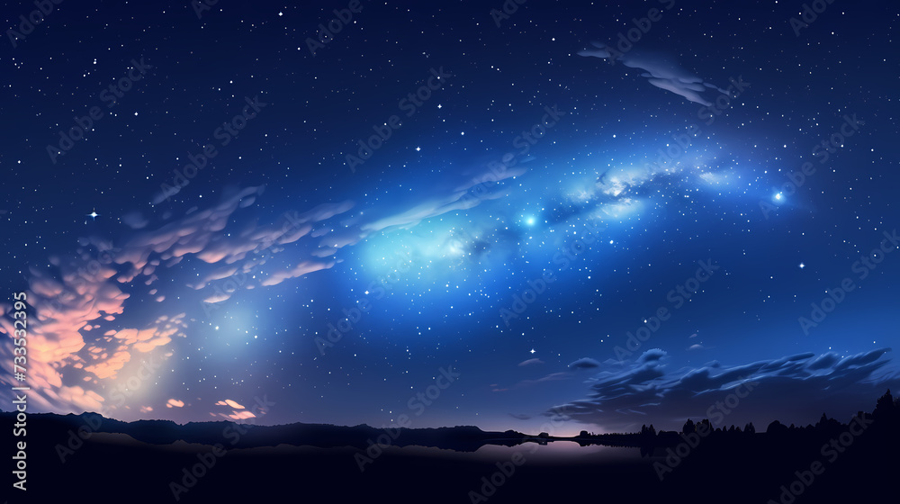 Space galaxy background, 3D illustration of nebulae in the universe Space galaxy background, 3D illustration of nebulae in the universe