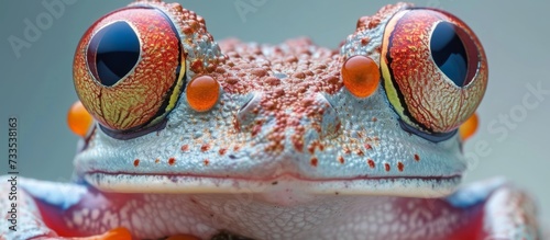 Stunning Close-Up Shot of Kaloul, the Pulchrificent Frog: A Close, Shot of the Exquisite Kaloul, the Pulchrificent Frog, Captured in a Close-Up Shot © TheWaterMeloonProjec