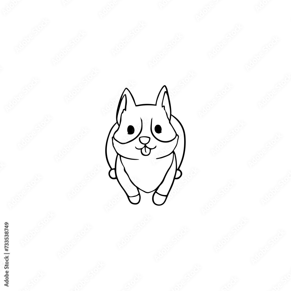 Obraz premium set of coloring books cute dogs set