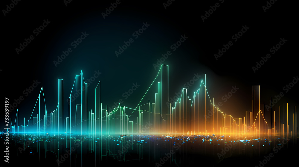 Stock market chart line concept, business chart on stock market background Stock market chart line concept, business chart on stock market background