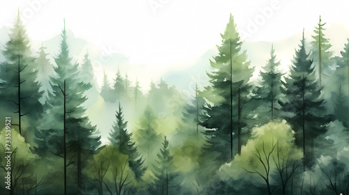 Forest background  vibrant trees