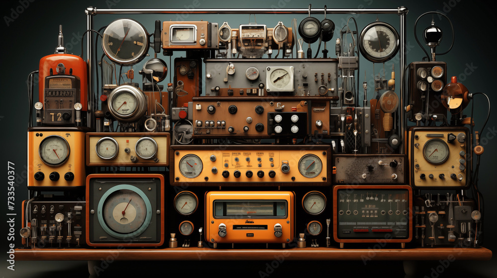 Fototapeta premium retro vintage radio mucic sound audio