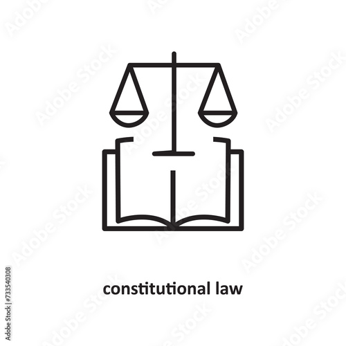 constitutional law icon. vector simple constitutional law icon on white background..eps photo
