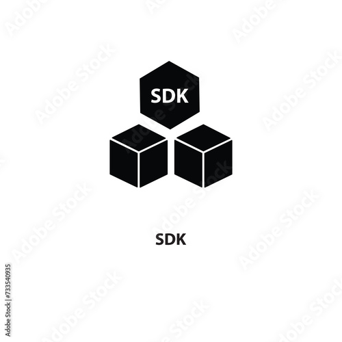  SDK icon. simple flat vector illustration on white background..eps