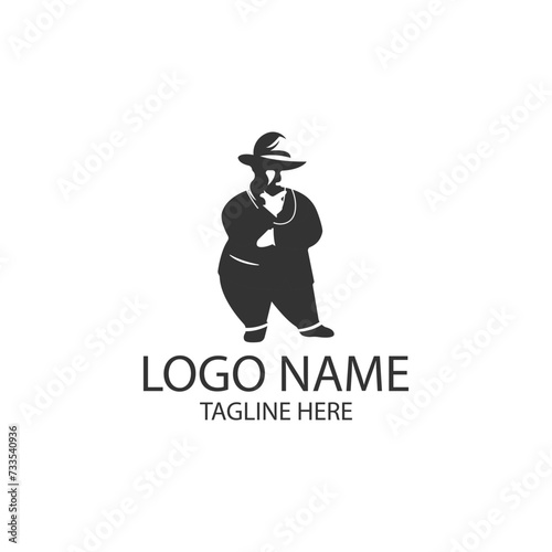big boss detective logo design vector