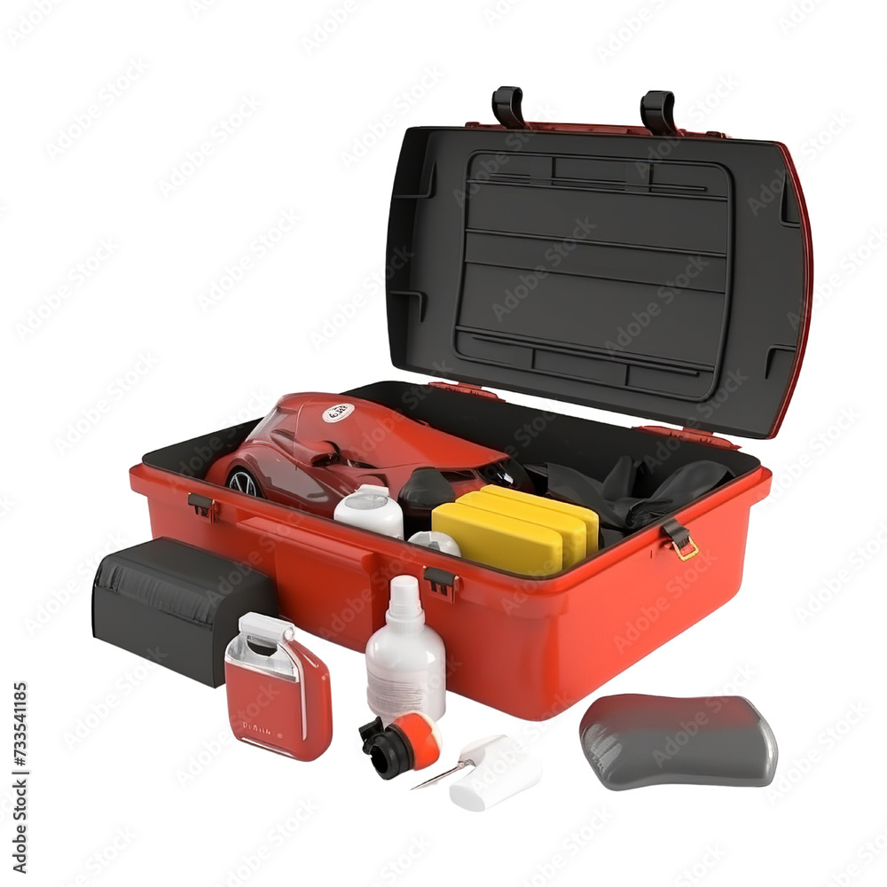Car Emergency Kit PNG Cutout, Generative AI Car Emergency Kit PNG Cutout, Generative AI