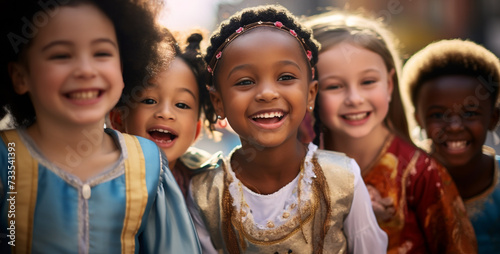 the diversity of a multicultural group celebrating a cultural festival, with traditional clothing, dance, and festive expressions photograph, High-resolution photograph clean sharp focus,