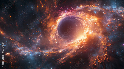 Abstract black hole in space background