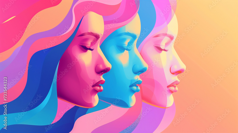 Celebrating International Women's Day with Geometric Shapes Celebrating International Women's Day with Geometric Shapes