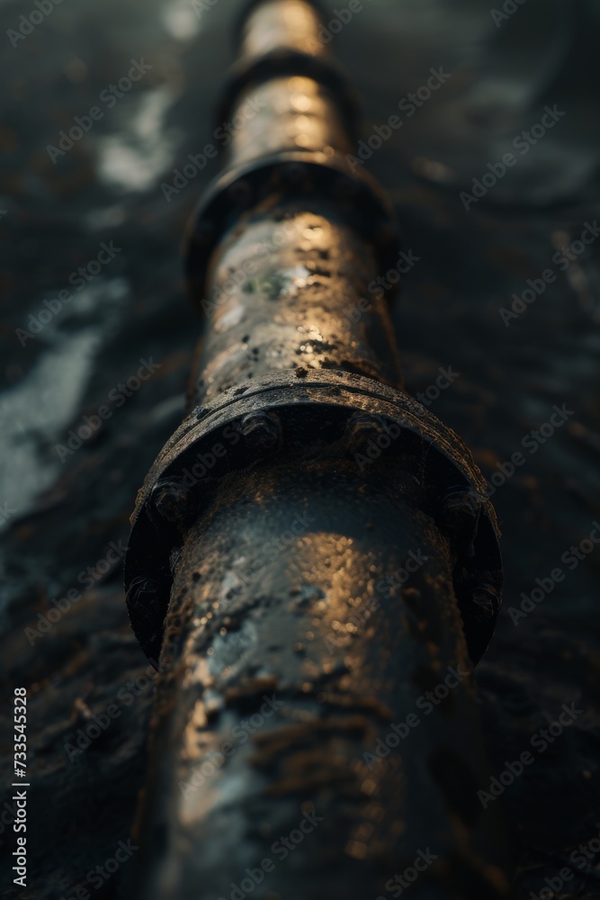 Pipeline and pipe rack of petroleum and natural gas transportation pipeline to the industrial refinery, petroleum organization delivering resources production Pipeline and pipe rack of petroleum and natural gas transportation pipeline to the industrial refinery, petroleum organization delivering resources production