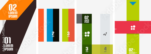 Set of infographic lines poster backgrounds. Vector illustration For Wallpaper, Banner, Background, Card, Book Illustration, landing page