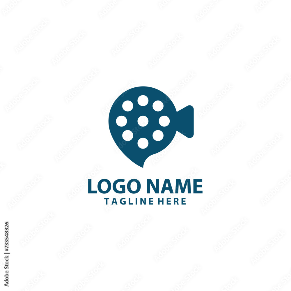 film chat video logo design vector film chat video logo design vector
