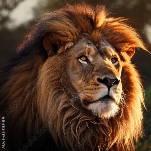 A lion close-up  Hyper Real