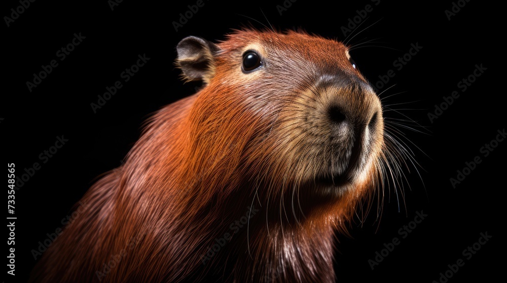 Capybara close-up, Hyper Real Capybara close-up, Hyper Real