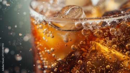 Cool and Refreshing: A Glass of Carbonated Drink