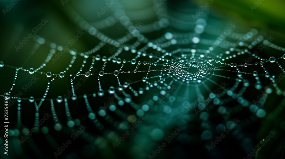 Shimmering Dew on Delicate Spider Silk Shimmering Dew on Delicate Spider Silk