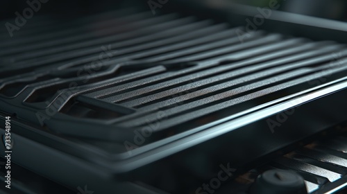 Grill pan close-up, Hyper Real