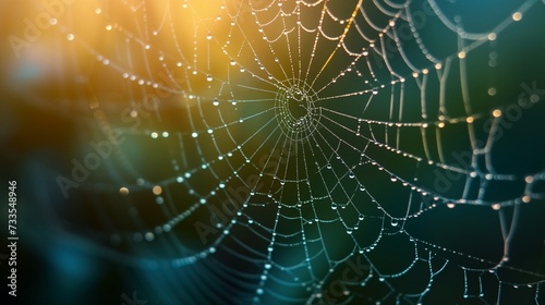 Fragile Webbing Adorned with Morning Dew