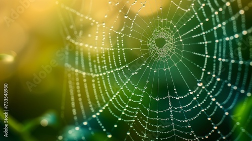 The Luminous Intricacy of a Dew-Laden Web