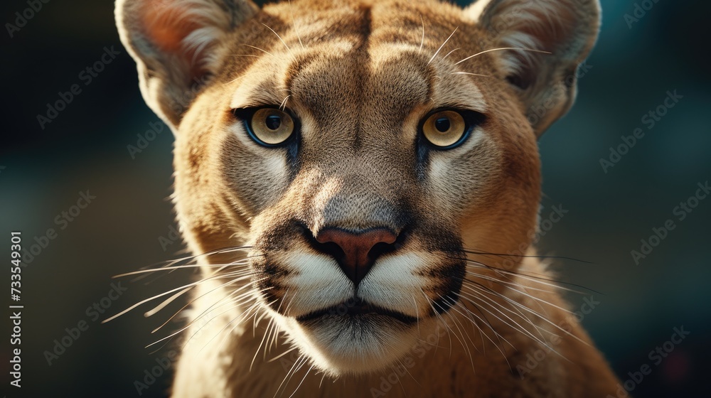 Obraz premium Puma close-up, Hyper Real