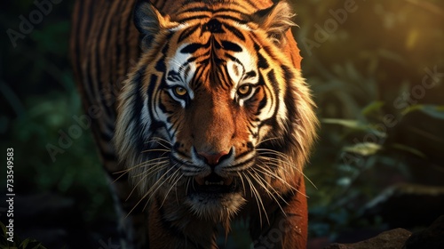 Tiger close-up, Hyper Real photo