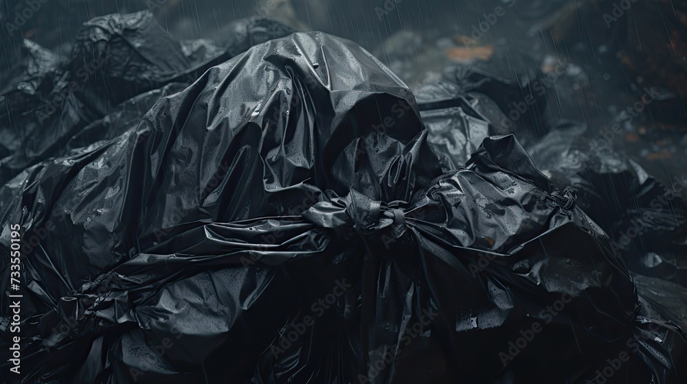Garbage bags close-up, Hyper Real Garbage bags close-up, Hyper Real