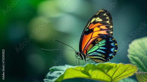 A butterfly's wingspan is showcased in all its glory as it pauses on a colorful flower. © Yaroslav Herhalo