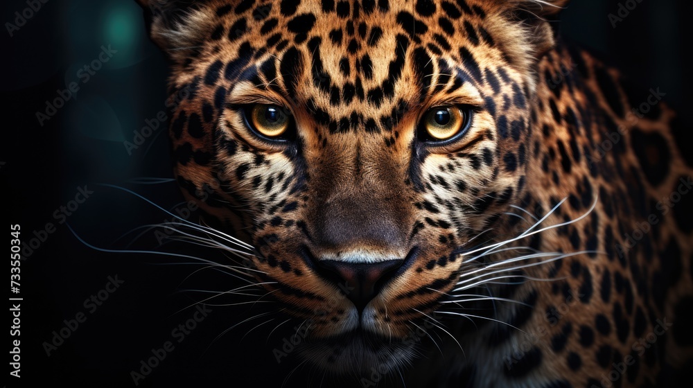 Fototapeta premium Leopard close-up, Hyper Real