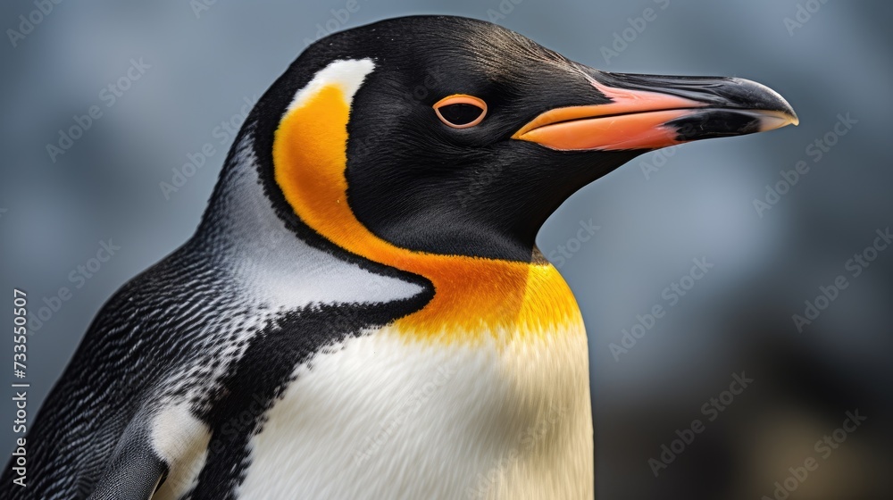 Naklejka premium Penguin close-up, Hyper Real