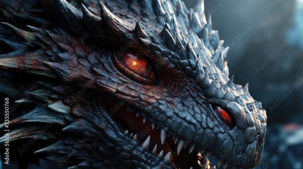 The Dragon close-up, Hyper Real The Dragon close-up, Hyper Real