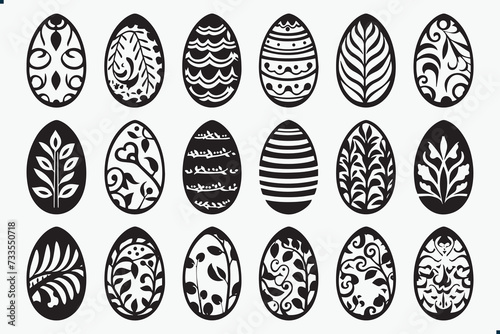 Easter egg bundle template, egg vector