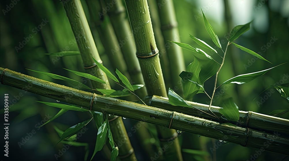 Obraz premium Bamboo close-up, Hyper Real