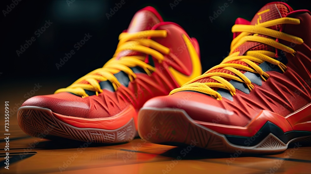 Basketball shoes close-up, Hyper Real