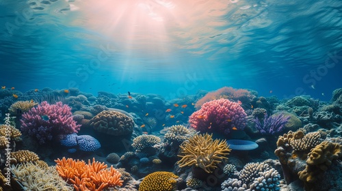 Clear waters reveal the intricate beauty of a coral reef's biodiversity.