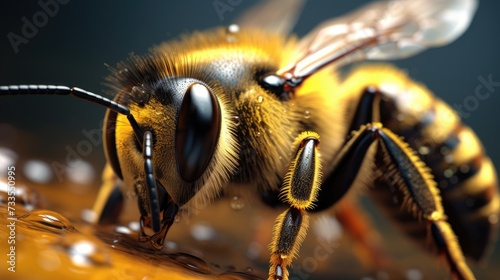 Bee close-up, Hyper Real