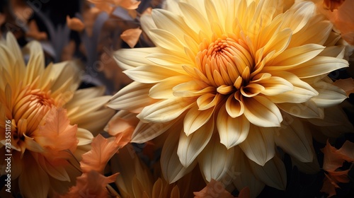 Chrysanthemum close-up, Hyper Real