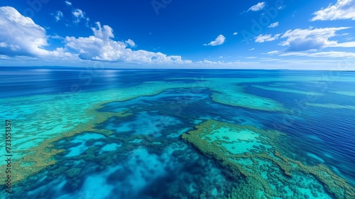 Turquoise waters of the Barrier Reef  a testament to marine biodiversity and natural beauty.