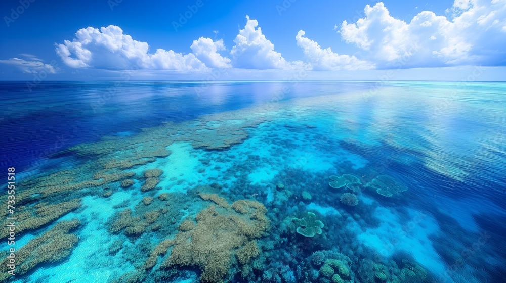 The Australian reef, a geographical feature significant for its ecological diversity.