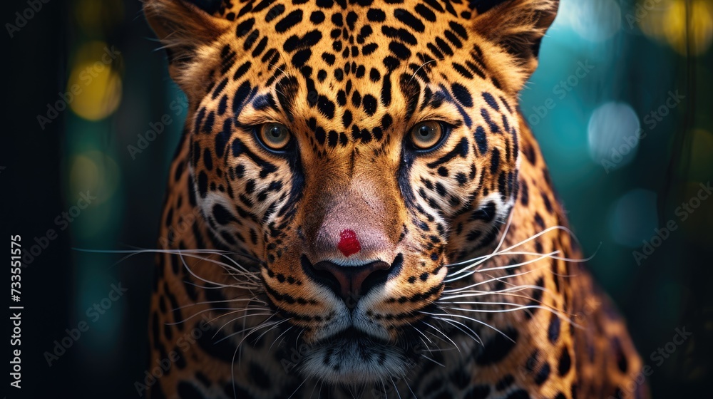 Obraz premium Jaguar close-up, Hyper Real