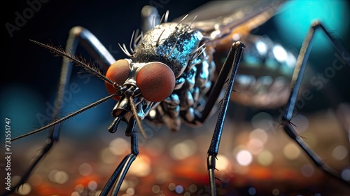Mosquito close-up, Hyper Real