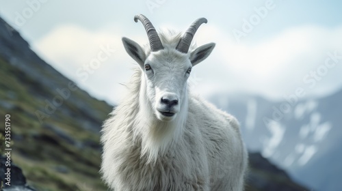 Mountain goat close-up, Hyper Real