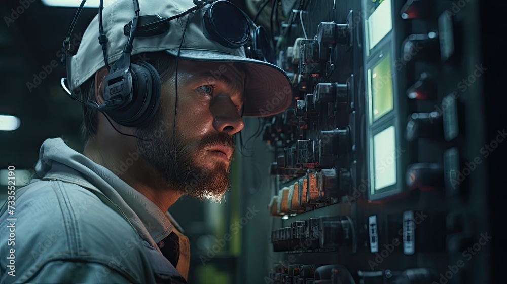 Telecommunications engineer close-up, Hyper Real Telecommunications engineer close-up, Hyper Real