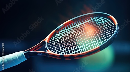 Tennis racket close-up, Hyper Real