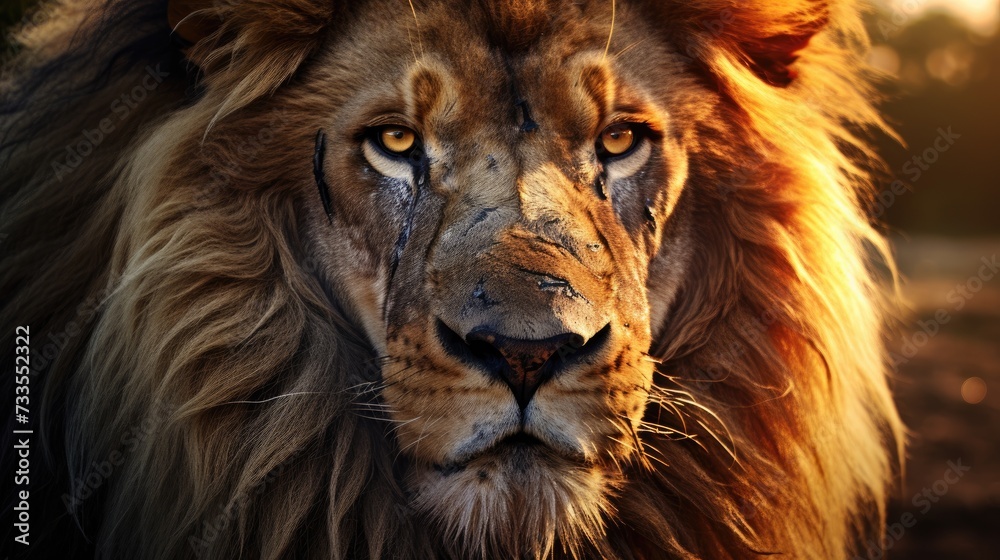 A lion close-up, Hyper Real