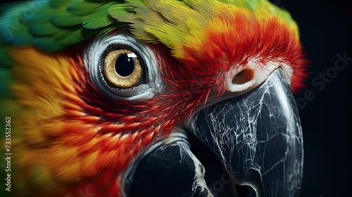 Amazon parrot close-up, Hyper Real